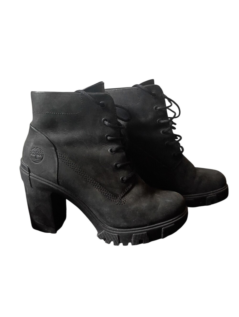 Timberland Lana Point Lace Up Boot Heels Size 9 - Picture 3 of 7